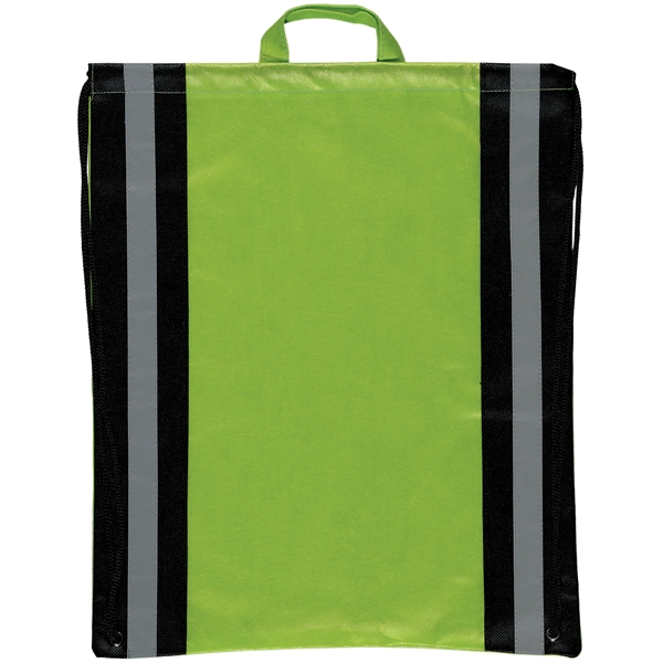 Non-Woven Backpack with two 1" wide reflective safety stripes and sturdy... from ASI 37940 Bag Makers Inc