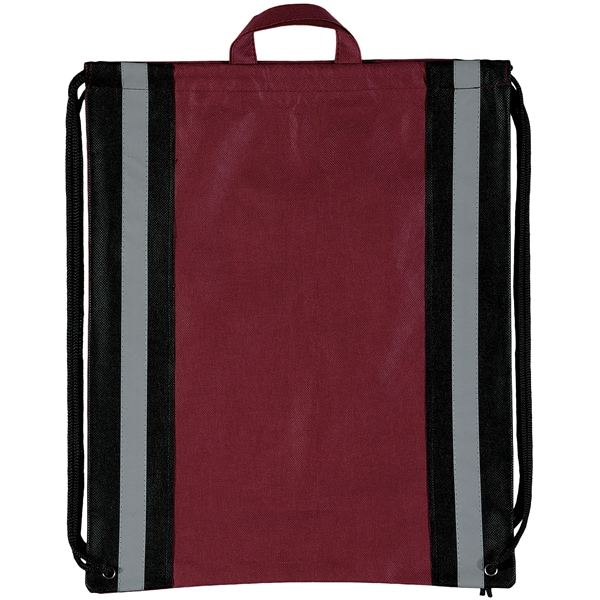 Non-Woven Backpack with two 1" wide reflective safety stripes and sturdy... from ASI 37940 Bag Makers Inc