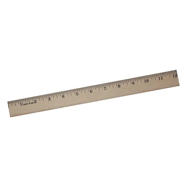 12" Clear Lacquer Wood Ruler - English Scale... from ASI 30270 Aakron Line