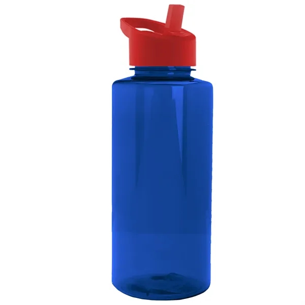 The Mountaineer 36 oz. Transparent Bottle with Flip Straw lid. ... from ASI 40480 Koozie Group