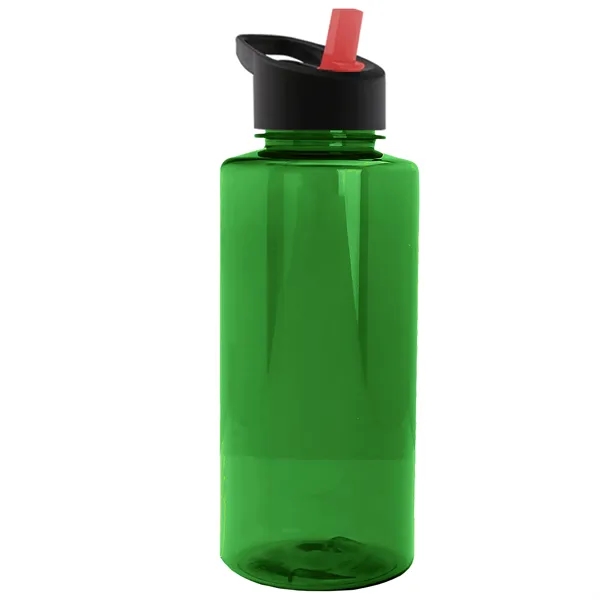 The Mountaineer 36 oz. Transparent Bottle with Flip Straw lid. ... from ASI 40480 Koozie Group