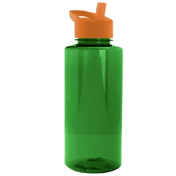 The Mountaineer 36 oz. Transparent Bottle with Flip Straw lid. ... from ASI 40480 Koozie Group