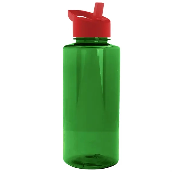 The Mountaineer 36 oz. Transparent Bottle with Flip Straw lid. ... from ASI 40480 Koozie Group