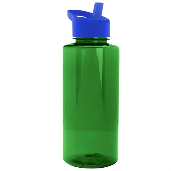 The Mountaineer 36 oz. Transparent Bottle with Flip Straw lid. ... from ASI 40480 Koozie Group