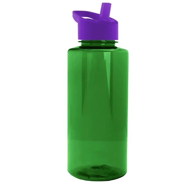 The Mountaineer 36 oz. Transparent Bottle with Flip Straw lid. ... from ASI 40480 Koozie Group