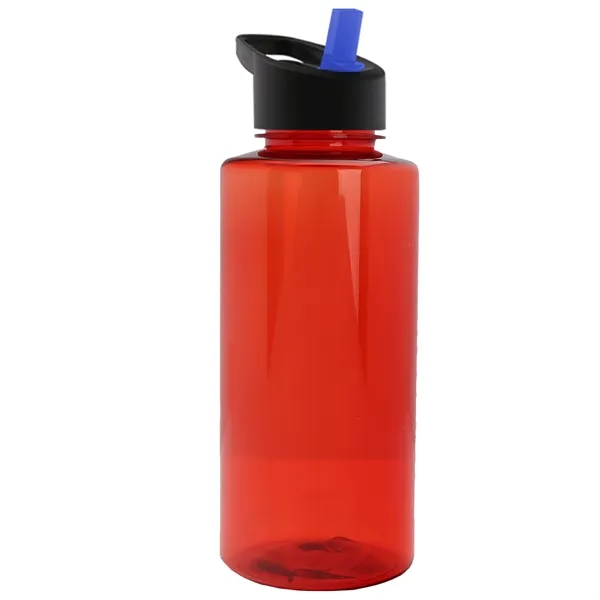 The Mountaineer 36 oz. Transparent Bottle with Flip Straw lid. ... from ASI 40480 Koozie Group