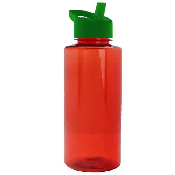 The Mountaineer 36 oz. Transparent Bottle with Flip Straw lid. ... from ASI 40480 Koozie Group