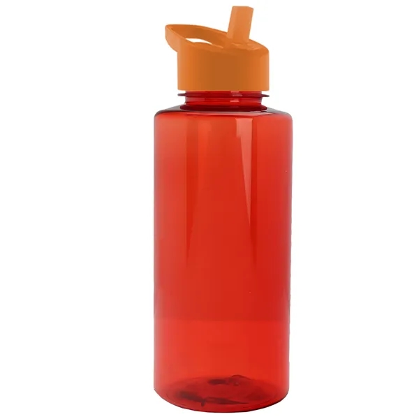The Mountaineer 36 oz. Transparent Bottle with Flip Straw lid. ... from ASI 40480 Koozie Group
