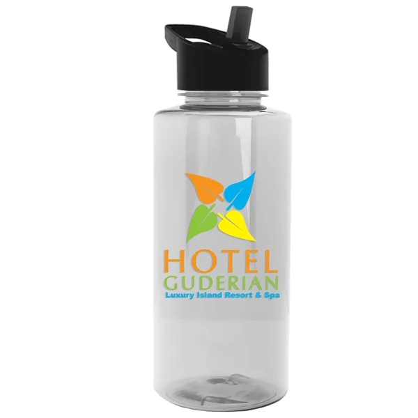 The Mountaineer 36 oz. Transparent Bottle with Flip Straw lid. ... from ASI 40480 Koozie Group