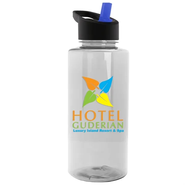 The Mountaineer 36 oz. Transparent Bottle with Flip Straw lid. ... from ASI 40480 Koozie Group