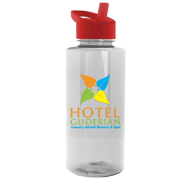 The Mountaineer 36 oz. Transparent Bottle with Flip Straw lid. ... from ASI 40480 Koozie Group