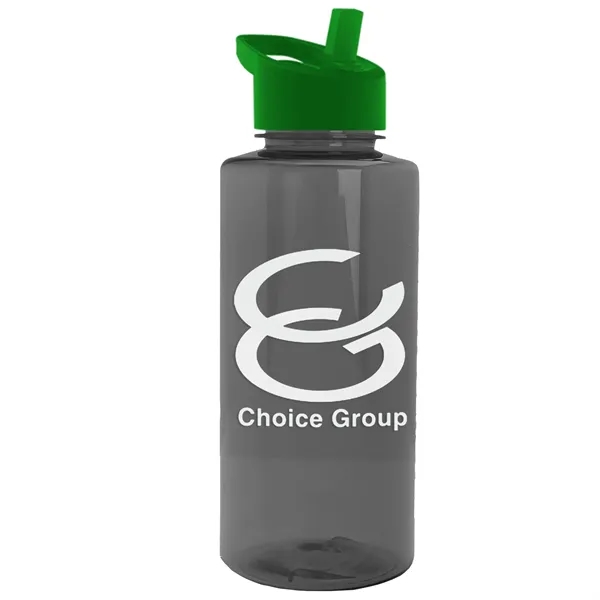 The Mountaineer 36 oz. Transparent Bottle with Flip Straw lid. ... from ASI 40480 Koozie Group