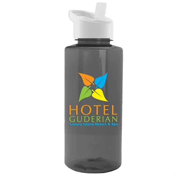 The Mountaineer 36 oz. Transparent Bottle with Flip Straw lid. ... from ASI 40480 Koozie Group