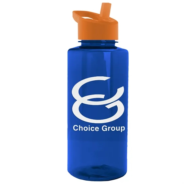 The Mountaineer 36 oz. Transparent Bottle with Flip Straw lid. ... from ASI 40480 Koozie Group