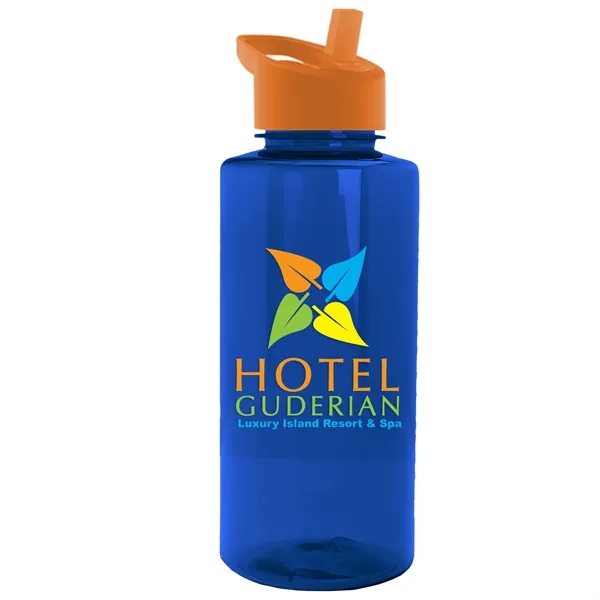 The Mountaineer 36 oz. Transparent Bottle with Flip Straw lid. ... from ASI 40480 Koozie Group