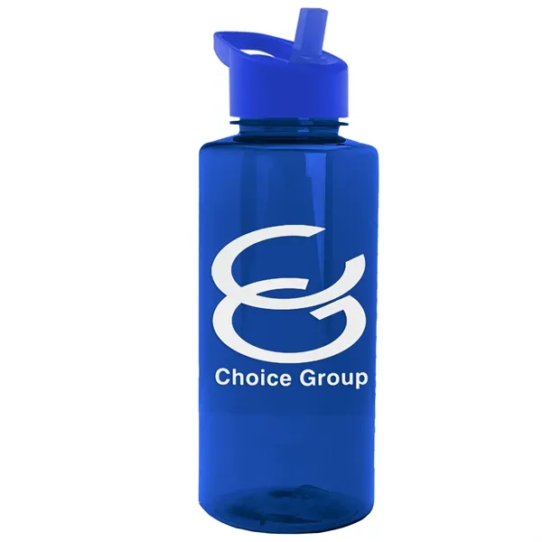 The Mountaineer 36 oz. Transparent Bottle with Flip Straw lid. ... from ASI 40480 Koozie Group