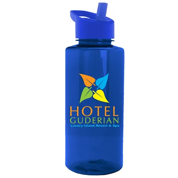 The Mountaineer 36 oz. Transparent Bottle with Flip Straw lid. ... from ASI 40480 Koozie Group