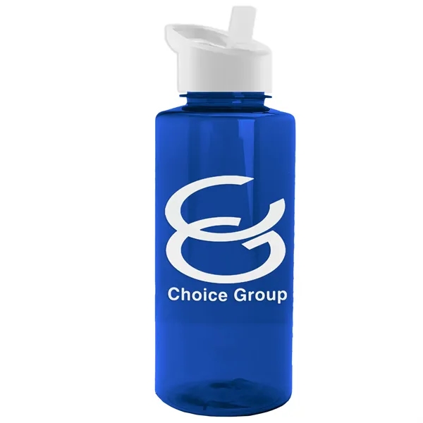 The Mountaineer 36 oz. Transparent Bottle with Flip Straw lid. ... from ASI 40480 Koozie Group