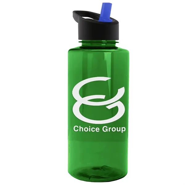 The Mountaineer 36 oz. Transparent Bottle with Flip Straw lid. ... from ASI 40480 Koozie Group