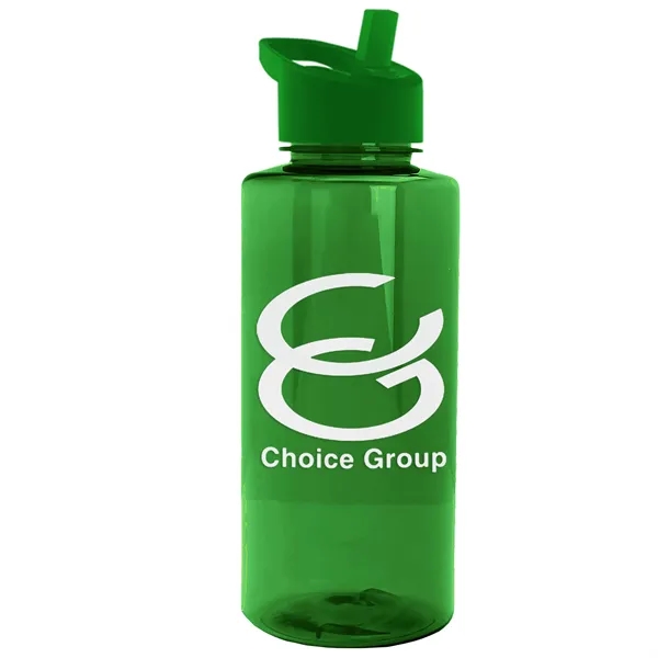 The Mountaineer 36 oz. Transparent Bottle with Flip Straw lid. ... from ASI 40480 Koozie Group