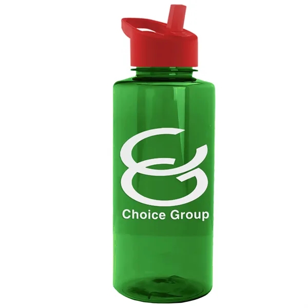 The Mountaineer 36 oz. Transparent Bottle with Flip Straw lid. ... from ASI 40480 Koozie Group