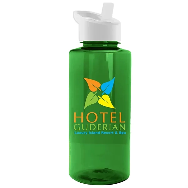 The Mountaineer 36 oz. Transparent Bottle with Flip Straw lid. ... from ASI 40480 Koozie Group