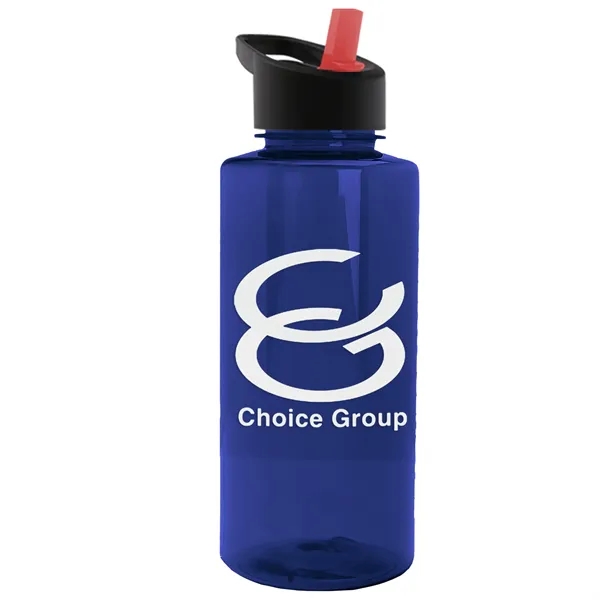 The Mountaineer 36 oz. Transparent Bottle with Flip Straw lid. ... from ASI 40480 Koozie Group