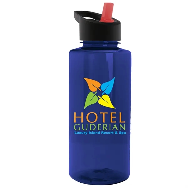 The Mountaineer 36 oz. Transparent Bottle with Flip Straw lid. ... from ASI 40480 Koozie Group