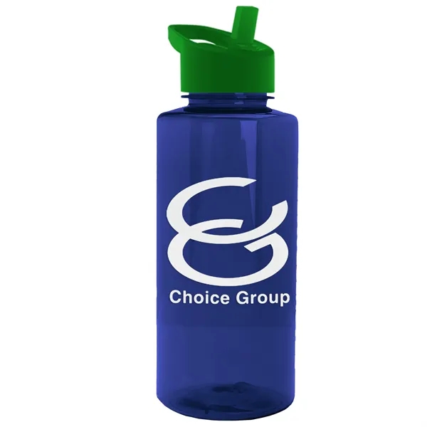 The Mountaineer 36 oz. Transparent Bottle with Flip Straw lid. ... from ASI 40480 Koozie Group