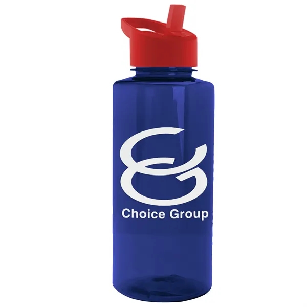 The Mountaineer 36 oz. Transparent Bottle with Flip Straw lid. ... from ASI 40480 Koozie Group