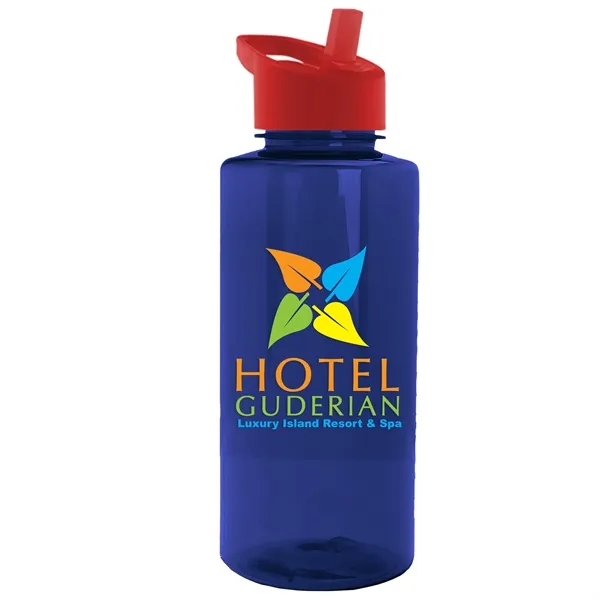 The Mountaineer 36 oz. Transparent Bottle with Flip Straw lid. ... from ASI 40480 Koozie Group