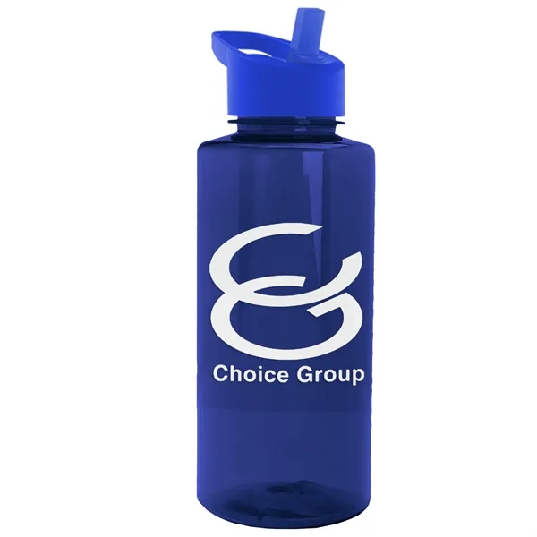 The Mountaineer 36 oz. Transparent Bottle with Flip Straw lid. ... from ASI 40480 Koozie Group