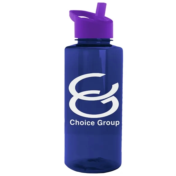 The Mountaineer 36 oz. Transparent Bottle with Flip Straw lid. ... from ASI 40480 Koozie Group