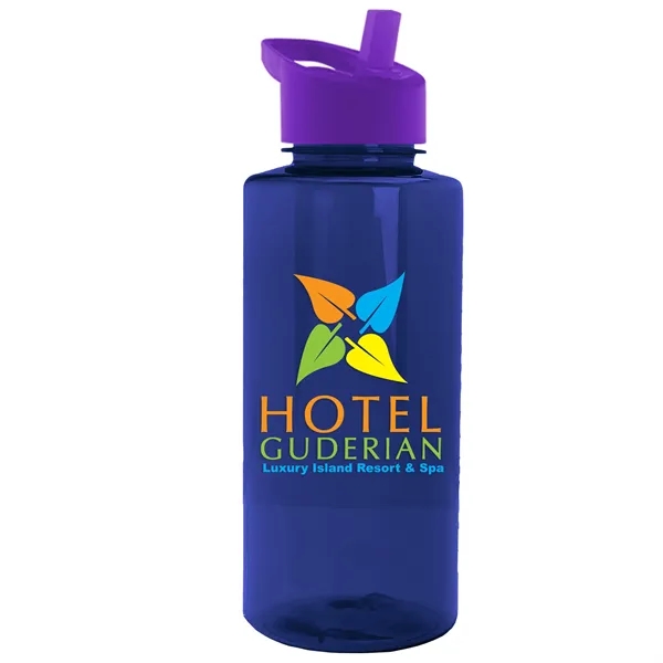 The Mountaineer 36 oz. Transparent Bottle with Flip Straw lid. ... from ASI 40480 Koozie Group