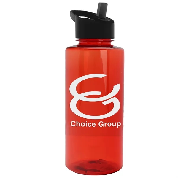 The Mountaineer 36 oz. Transparent Bottle with Flip Straw lid. ... from ASI 40480 Koozie Group