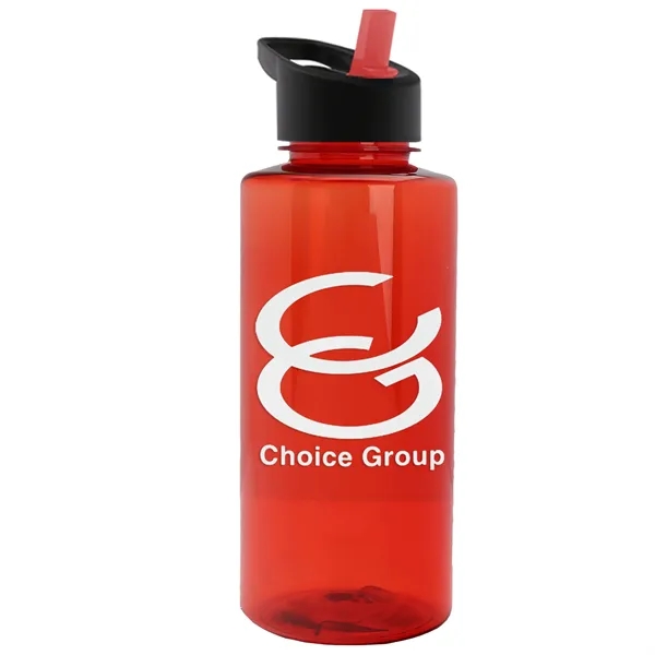 The Mountaineer 36 oz. Transparent Bottle with Flip Straw lid. ... from ASI 40480 Koozie Group