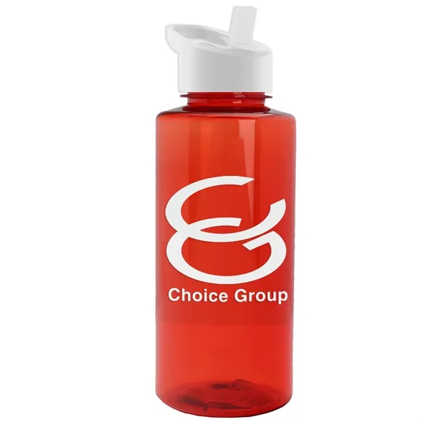 The Mountaineer 36 oz. Transparent Bottle with Flip Straw lid. ... from ASI 40480 Koozie Group