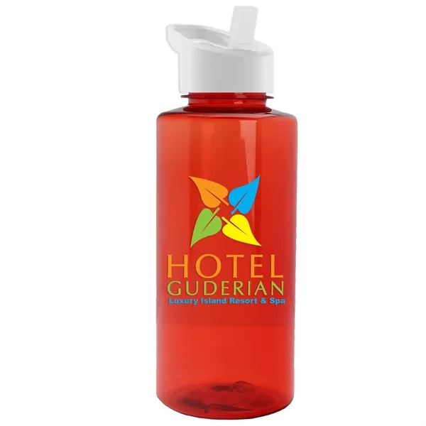 The Mountaineer 36 oz. Transparent Bottle with Flip Straw lid. ... from ASI 40480 Koozie Group