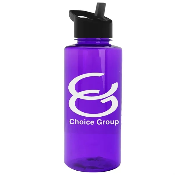 The Mountaineer 36 oz. Transparent Bottle with Flip Straw lid. ... from ASI 40480 Koozie Group