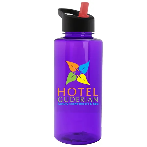 The Mountaineer 36 oz. Transparent Bottle with Flip Straw lid. ... from ASI 40480 Koozie Group