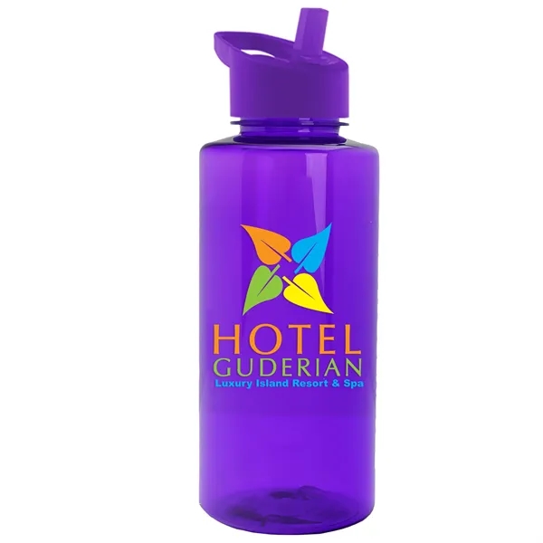 The Mountaineer 36 oz. Transparent Bottle with Flip Straw lid. ... from ASI 40480 Koozie Group