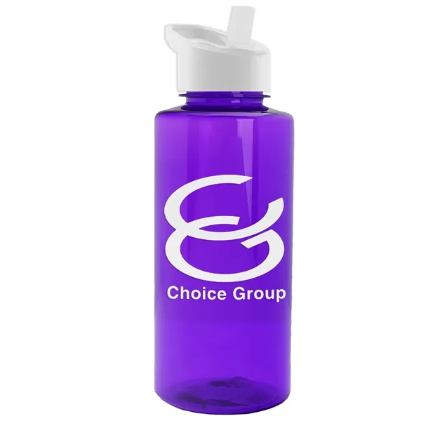 The Mountaineer 36 oz. Transparent Bottle with Flip Straw lid. ... from ASI 40480 Koozie Group