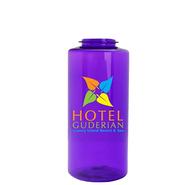 The Mountaineer 36 oz. Transparent Bottle with Flip Straw lid. ... from ASI 40480 Koozie Group