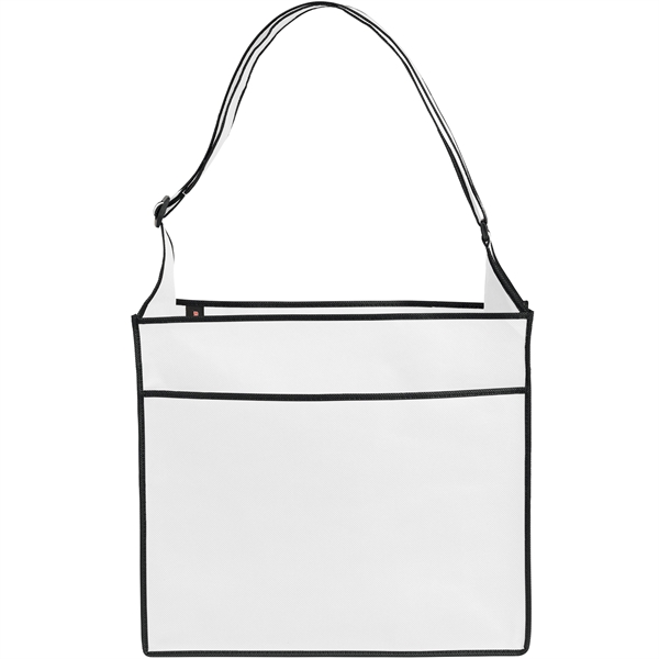 Non-Woven Polypropylene Tote with adjustable shoulder strap and multiple pockets.... from ASI 37940 Bag Makers Inc