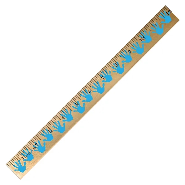 Handprint Background Rulers - Clear Lacquer Finish... from ASI 30270 Aakron Line