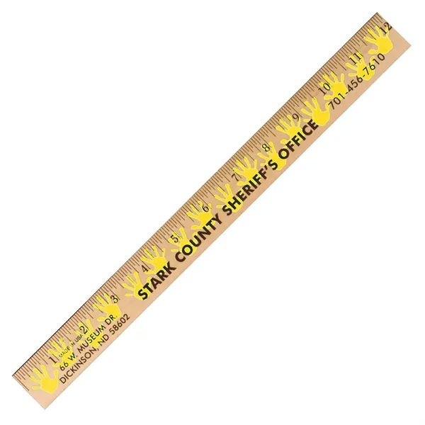 Handprint Background Rulers - Clear Lacquer Finish... from ASI 30270 Aakron Line