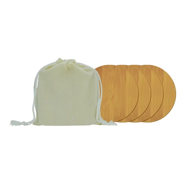 Save your furniture with these four circle bamboo coasters that are... from ASI 38980 Bay State Specialty Co