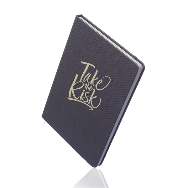 Hardcover notebook with 80 ruled ivory paper pages and matching color... from ASI 39552 BEL Promo