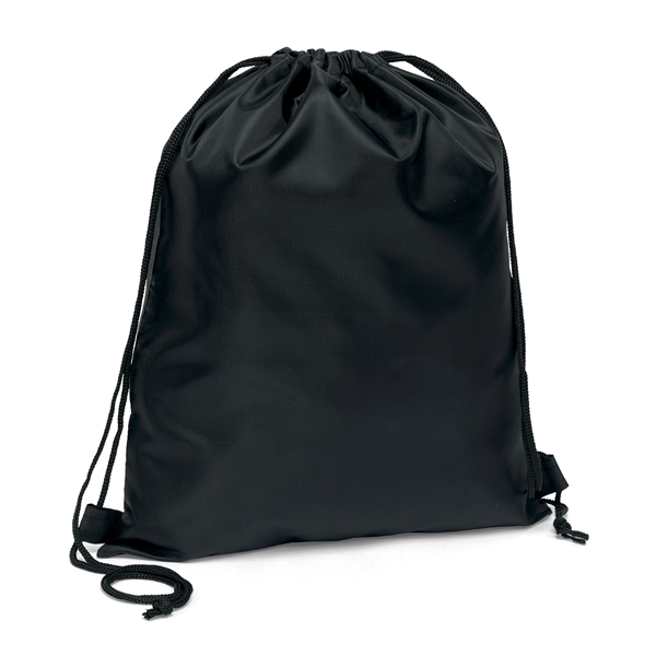 190-T polyester backpack with diamond-weave macrame shoulder straps and cinch-top closure.... from ASI 37940 Bag Makers Inc