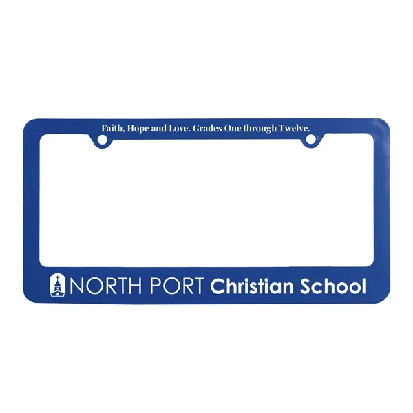 Automobile license plate frame has retaining clips to hold the plate... from ASI 40480 Koozie Group